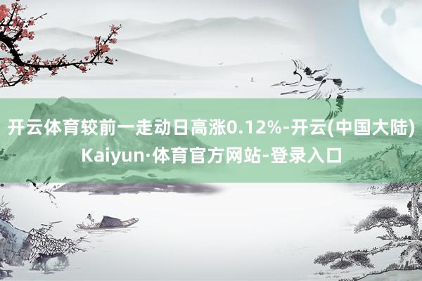 开云体育较前一走动日高涨0.12%-开云(中国大陆)Kaiyun·体育官方网站-登录入口